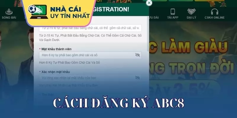 Cách đăng ký ABC8