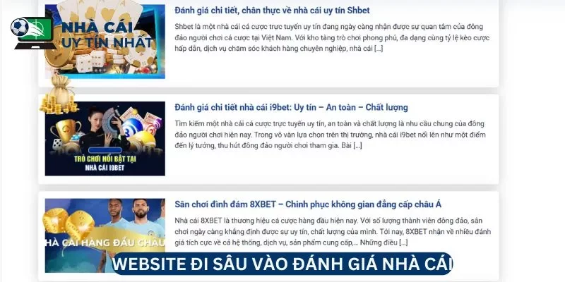 Website đi sâu vào đánh giá nhà cái